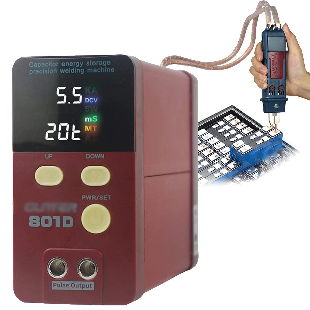 Buy JINGJIN DIY Battery Spot Welding Equipment Portable Mini Spot Welder for Battery, 801D