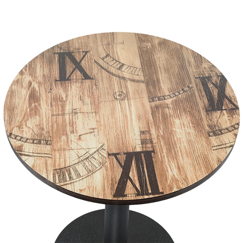 OHMG Tavolo da pranzo in legno quadrato, design piccolo tavolo da cucina per 2-4 persone, tavolo da pranzo per sala da pranzo, salotto, balcone, legno MDF, piede in acciaio, minimalista (circolare-60