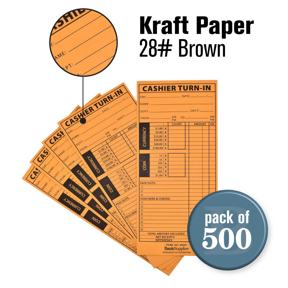 BankSupplies Sobres de papel kraft de 4 1/2 pulgadas de ancho x 10 3/8 de alto, 500 sobres de papel kraft marrón, extremo abierto estándar con cierre de humedad y sellado