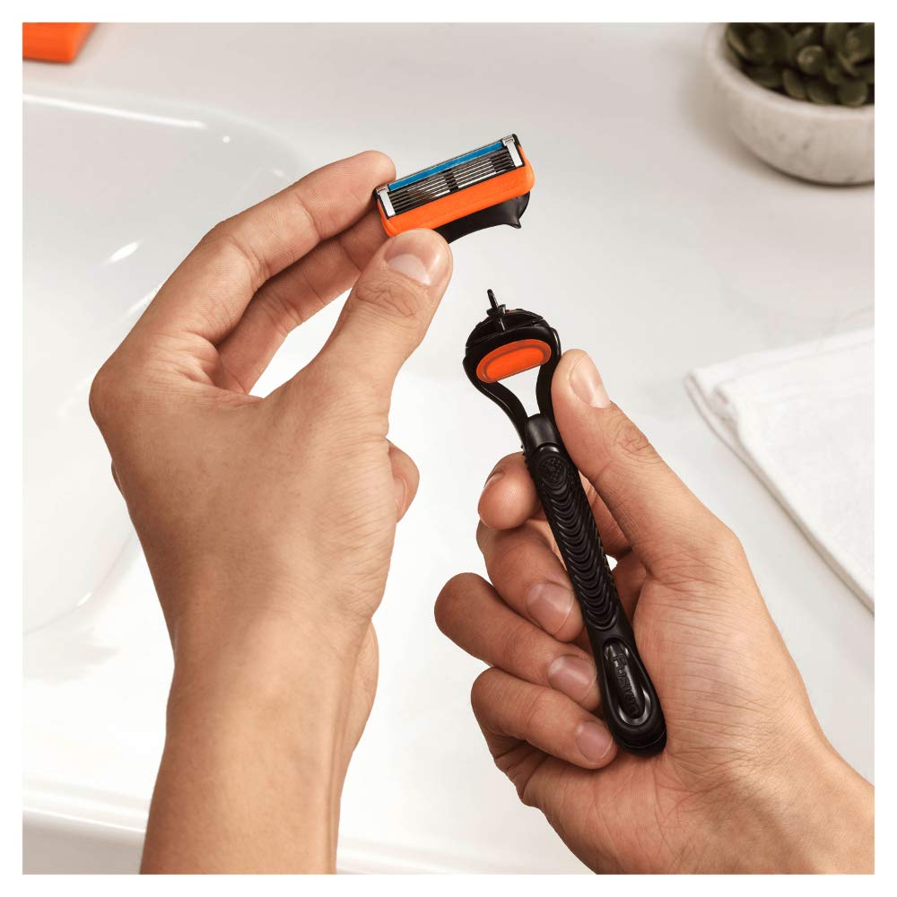 Gillette Fusion 5 cuchillas de afeitar, 12 cuchillas de repuesto para maquinilla de afeitar húmeda para hombre con 5 hojas