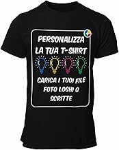 T-Shirt Personalizzata Uomo Maglietta Personalizzabile Personalizza la Tua t-Shirt con Foto, Logo e/o Testo Manica Corta Taglie dalla S alla 3XL