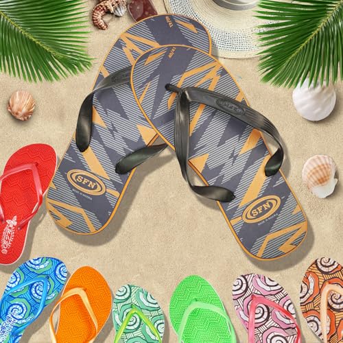 Men's Quick-Dry Non-Slip Flip Flops – Lightweight Beach Sandals for Summer, Comfortable Thong Slippers for Outdoor, Pool, Vacation (Black & Brown)4
