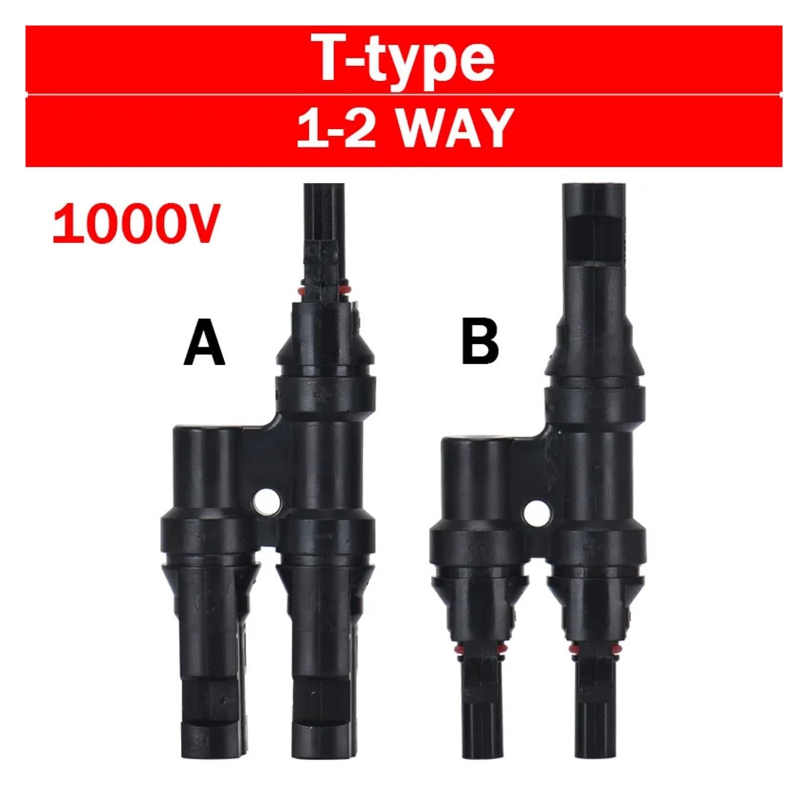 solar stecker 1/5/20/100Set PV Solar Connector T-Typ Y-Typ Zweig Wasserdicht Photovoltaik Männlich Weiblich Batteriemodul Panel PV Stecker Kabel 3-Wege(MC4-T3,5 Sets)