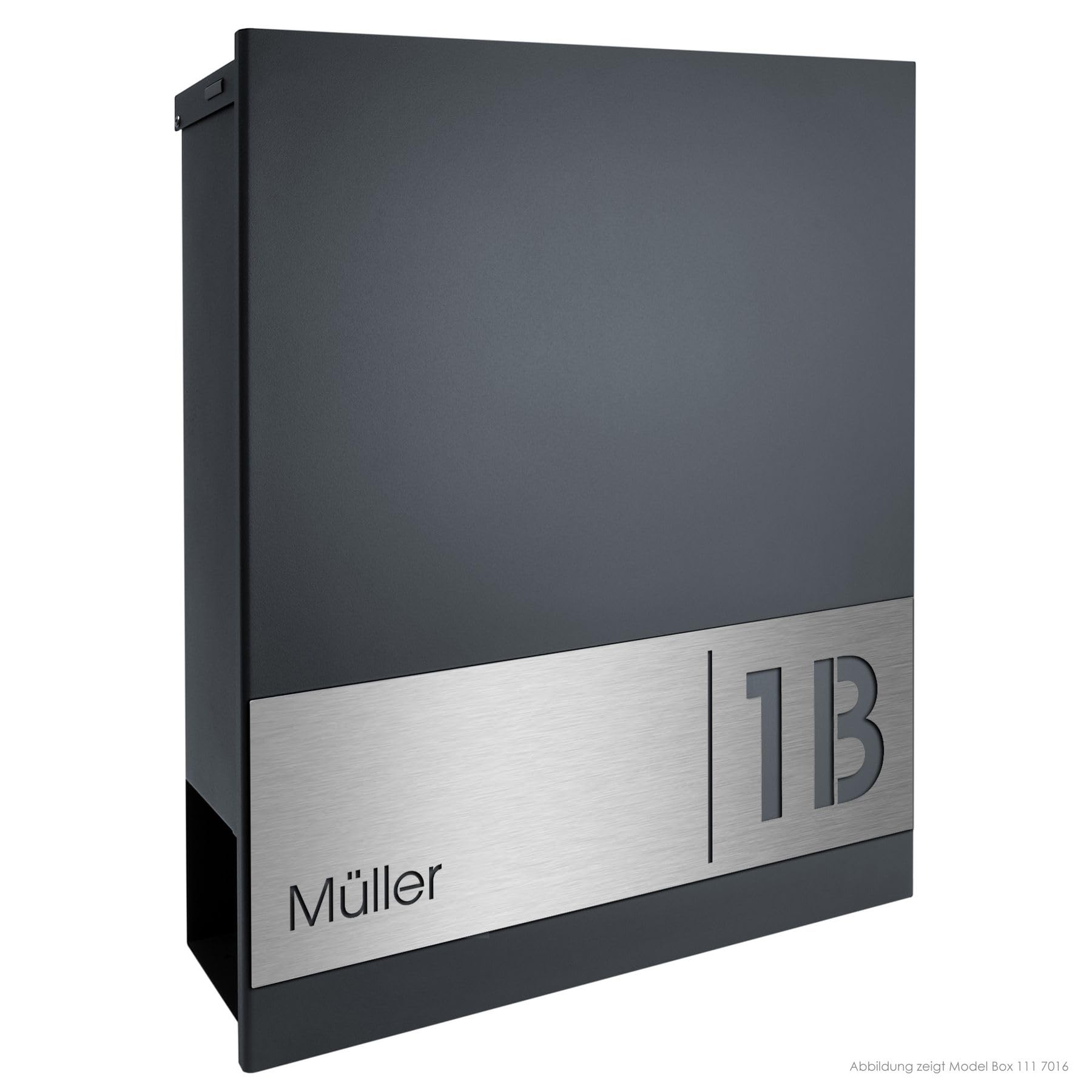 MOCAVI Stick 330 Briefkastenschild Edelstahl V4A passend für Box 111, 116, ZBox 111, SBox 311, 315, PBox 65F und 65MS