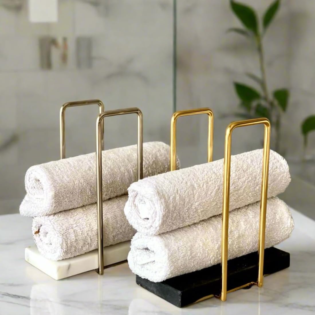 MASON HOME Imperial Napkin Holder Black & Gold - 1pc - L 25.4" x B 17.8" x H 7.6" | Bathroom - Kitchen - Bedroom - Washbasin | Towel - Kitchen Roll - Paper Towel | Home Décor | Organizer | Stand 1