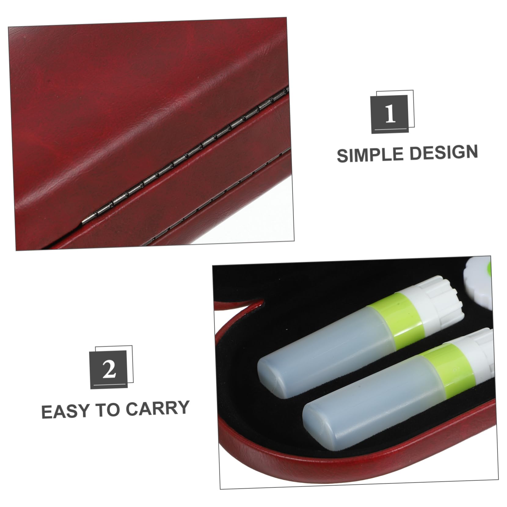 Doppellagiges Brillenetui Sonnenbrillen-Organizer-Etui Charme Kette doppeltes Brillenetui schlank Outdoor- Inhaber von professionellen Kontakten feines Vlies rot