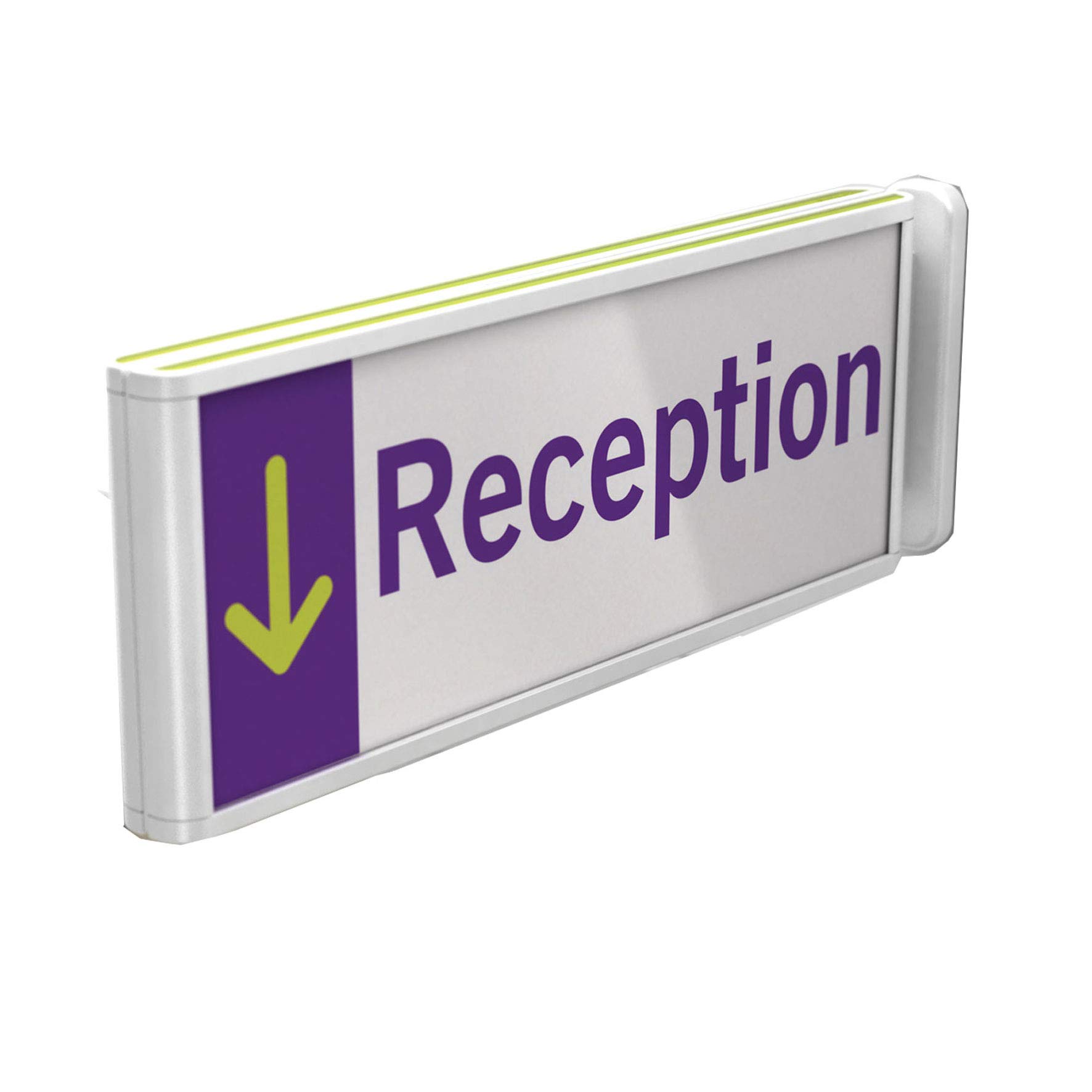 Wayfinding Interior Door Flag Sign with 2 x 1/2 A4 Poster frames included - Signage system for corridor use | Perfect for Healthcare, Education, Clinics, Medical centres, venues, facilities