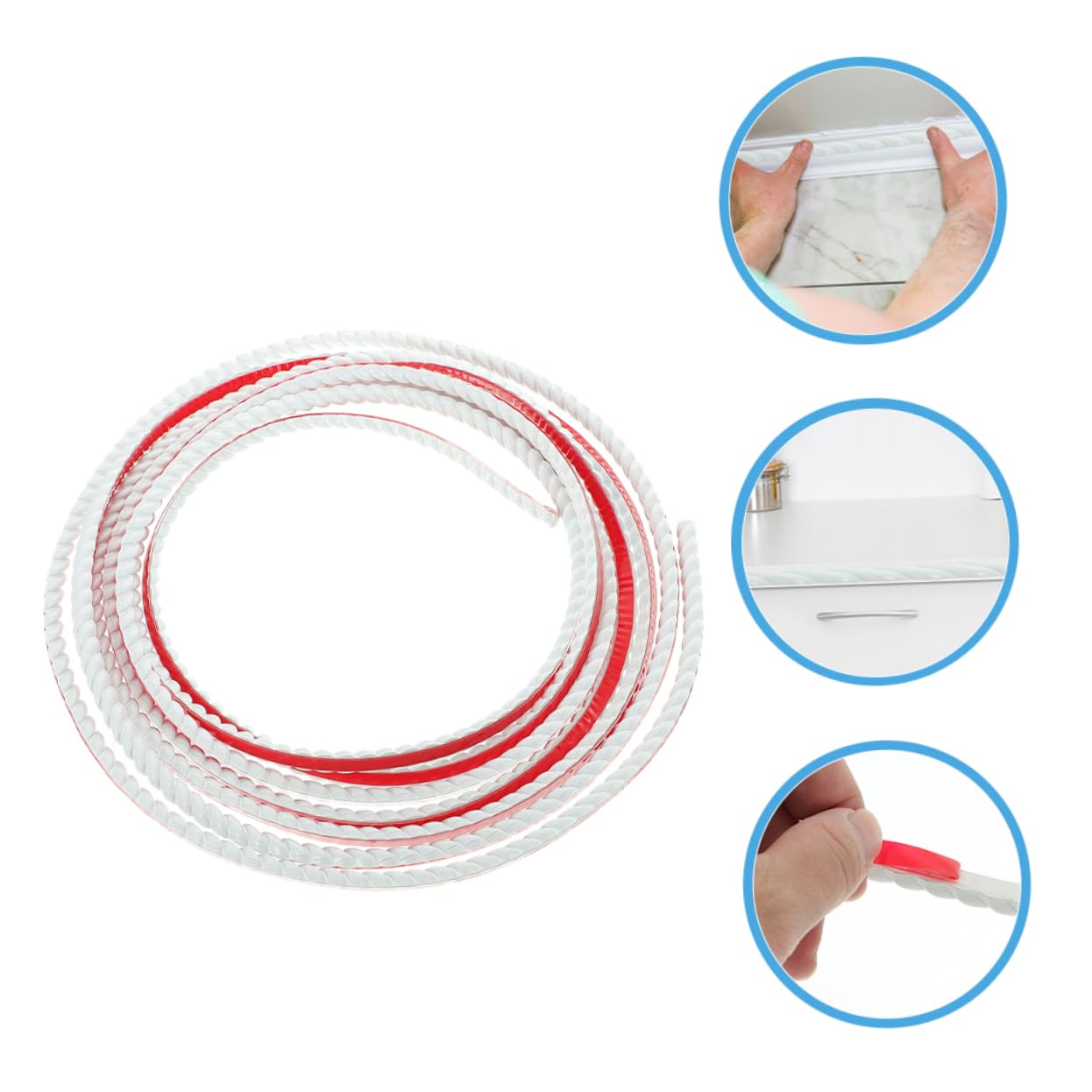 Flexible Peel Stick Wall Molding Self-Adhesive Plaster Lines Edges Banding for Kitchen Cabinet