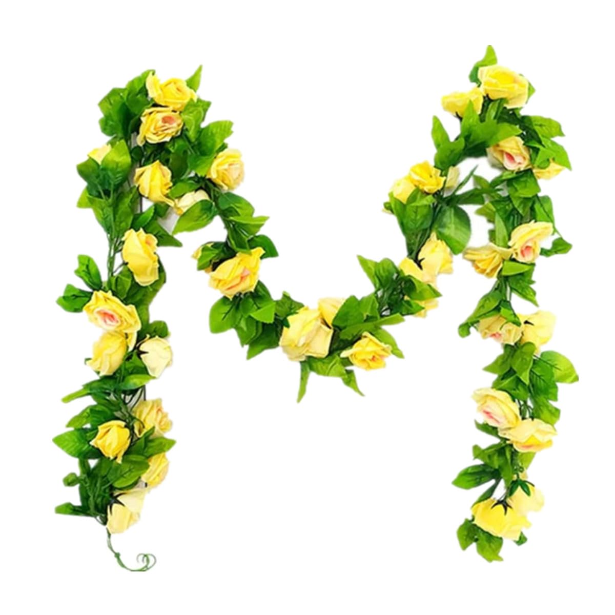 Künstliche Rosenranke 1,9m - Realistische Deko-Blumen Für Innenräume In Hellgelb