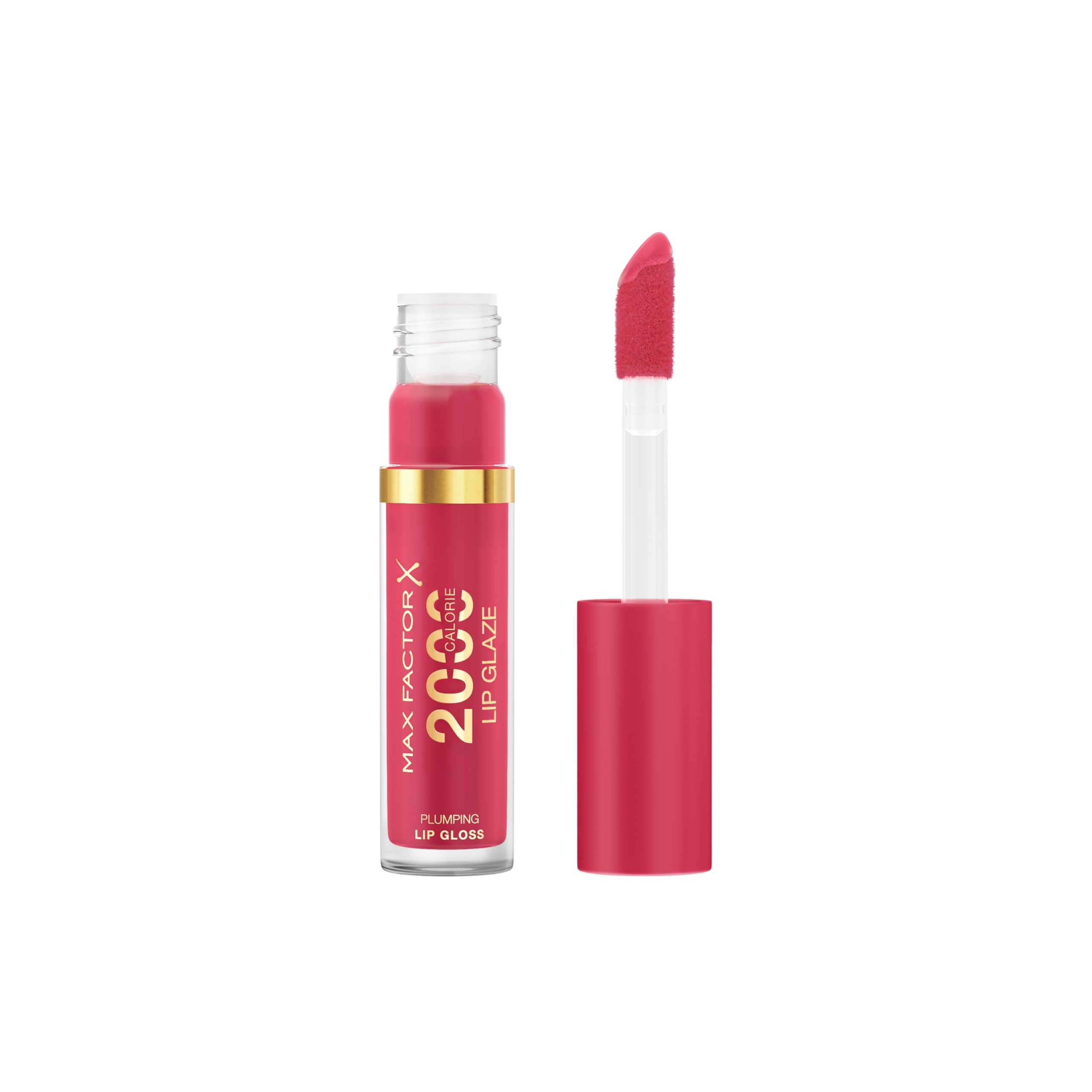 Max Factor 2000 Calorie Lip Glaze, Coloured High Gloss Lip Gloss with Volume Effect, Nutrient Complex with Hyaluronic and Squalane, Vegan, Colour 030 First Sip, 4.4 ml
