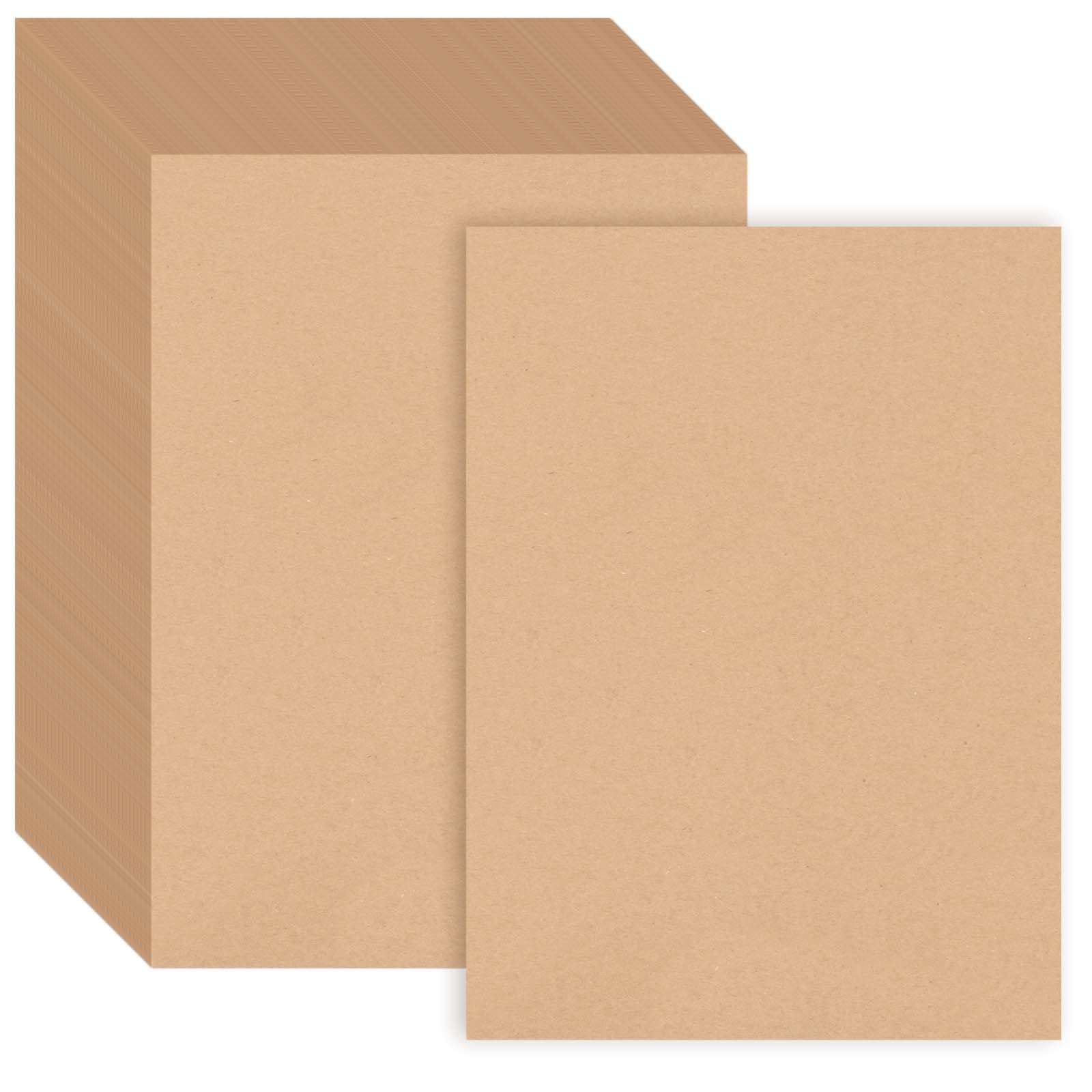 HEIHAK 150 Sheets A4 Kraft Paper Card, 200gsm Brown CardStock Printer Paper Natural Gift Wrapping Brown Card Papers for Printing, DIY, Crafts (21 x 29.7cm)