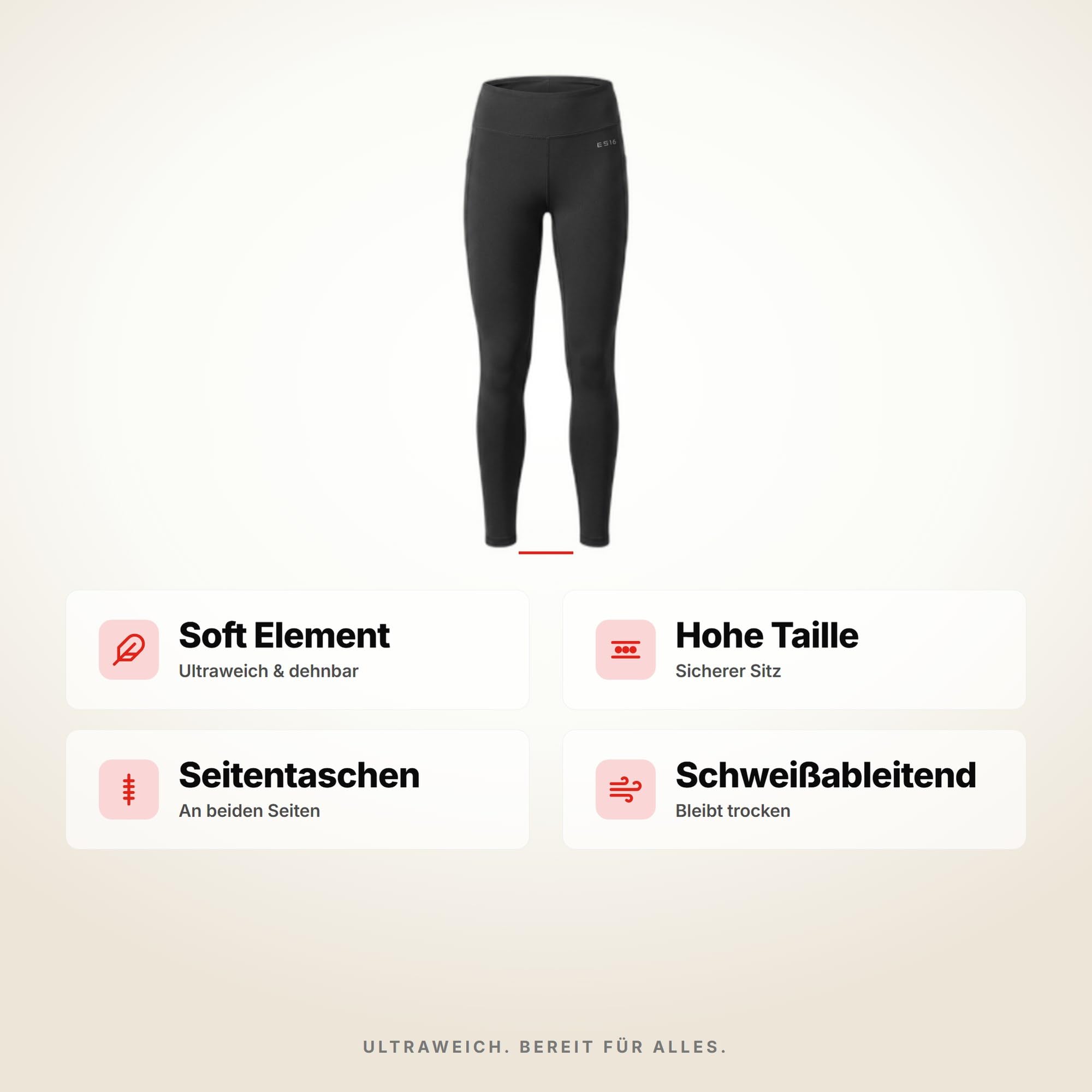 Tights Soft Element Mujer | Leggings Deportivos Suaves y Funcionales para Fitness, Yoga y Running – Mallas Elásticas Transpirables