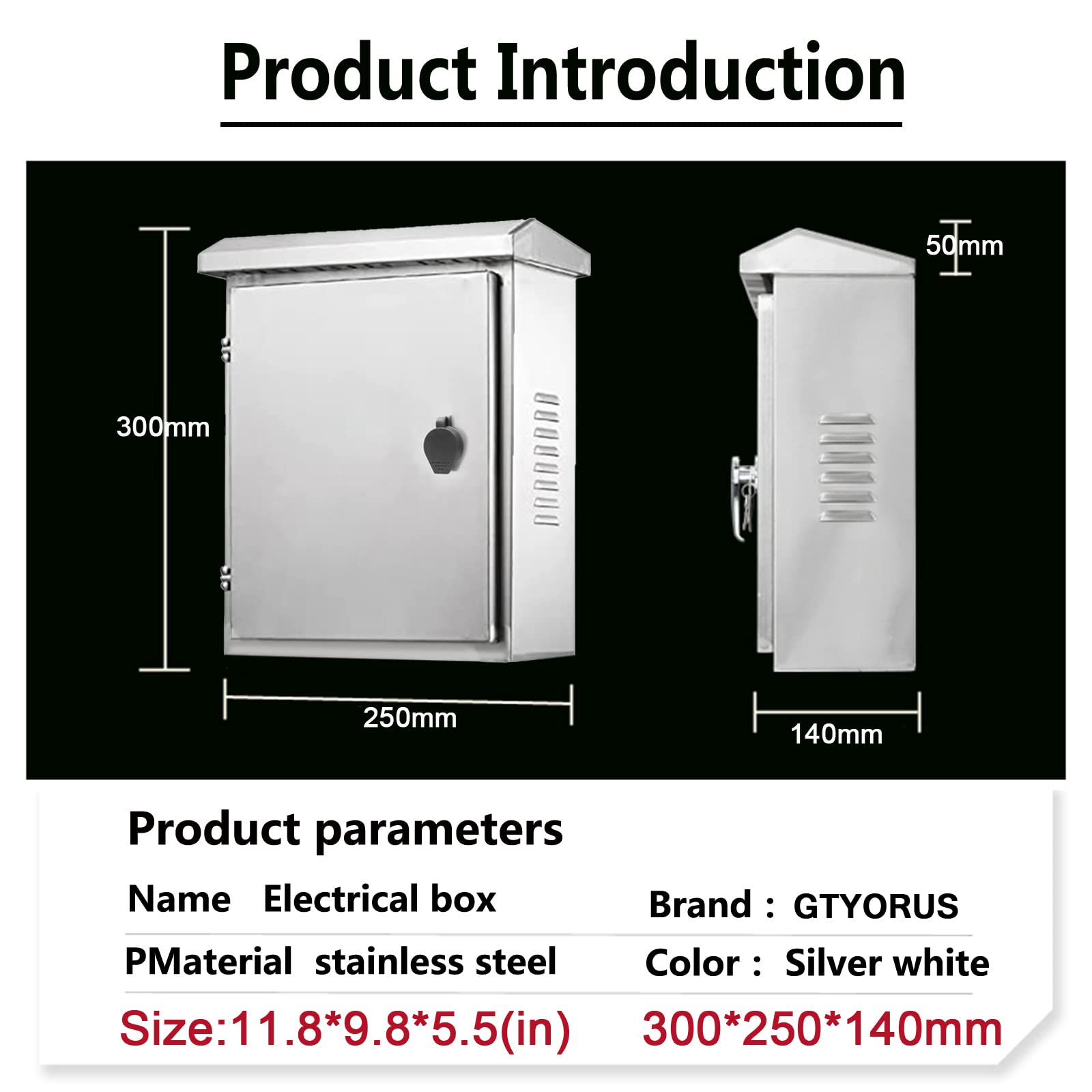 Scatola Elettrica Esterna In Acciaio Inox 50x40x18cm - Impermeabile, Antipolvere, Per Elettronica - Foto 4