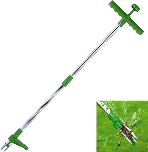 Weed Puller,Stand Up Weeder Hand Tool with Foot Pedal,Long