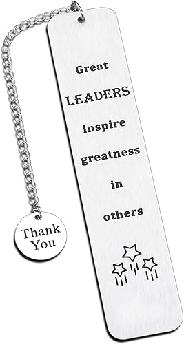Marcadores de libros Great Leaders para mujeres, regalos de jefe para hombres, regalos para el día de los jefes, regalo de agradecimiento, regalos