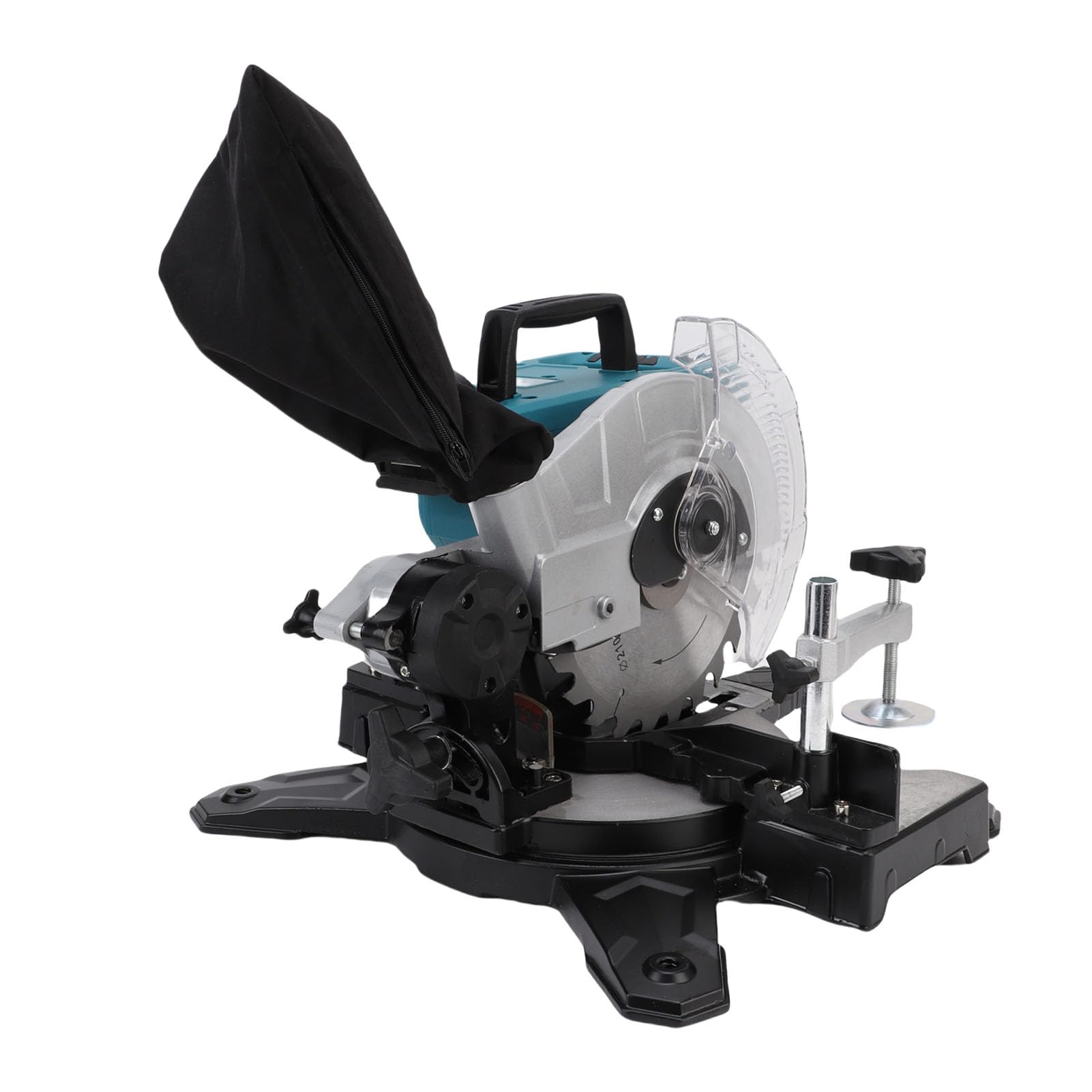 SIXRUN Sierra Ingletadora Eléctrica Sierra Ingletadora Inalámbrica con Motor sin Escobillas Hoja 24T de 8 Pulgadas 3600 RPM Diseño Deslizante Biselado de 0 a 45 Grados para Carpinteros de Renovación