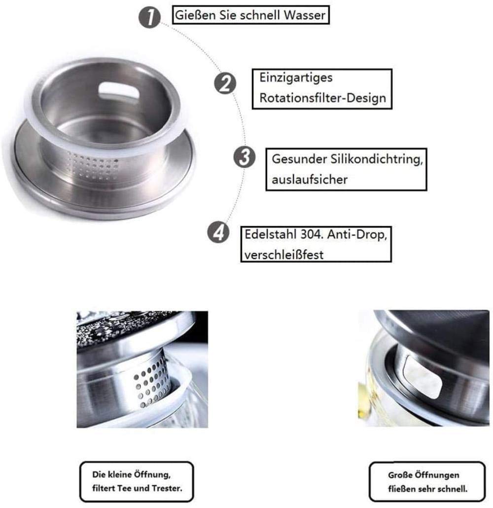 Ciieeo Glaskanne Hitzebeständig - Transparenter Krug Für Tee & Saft