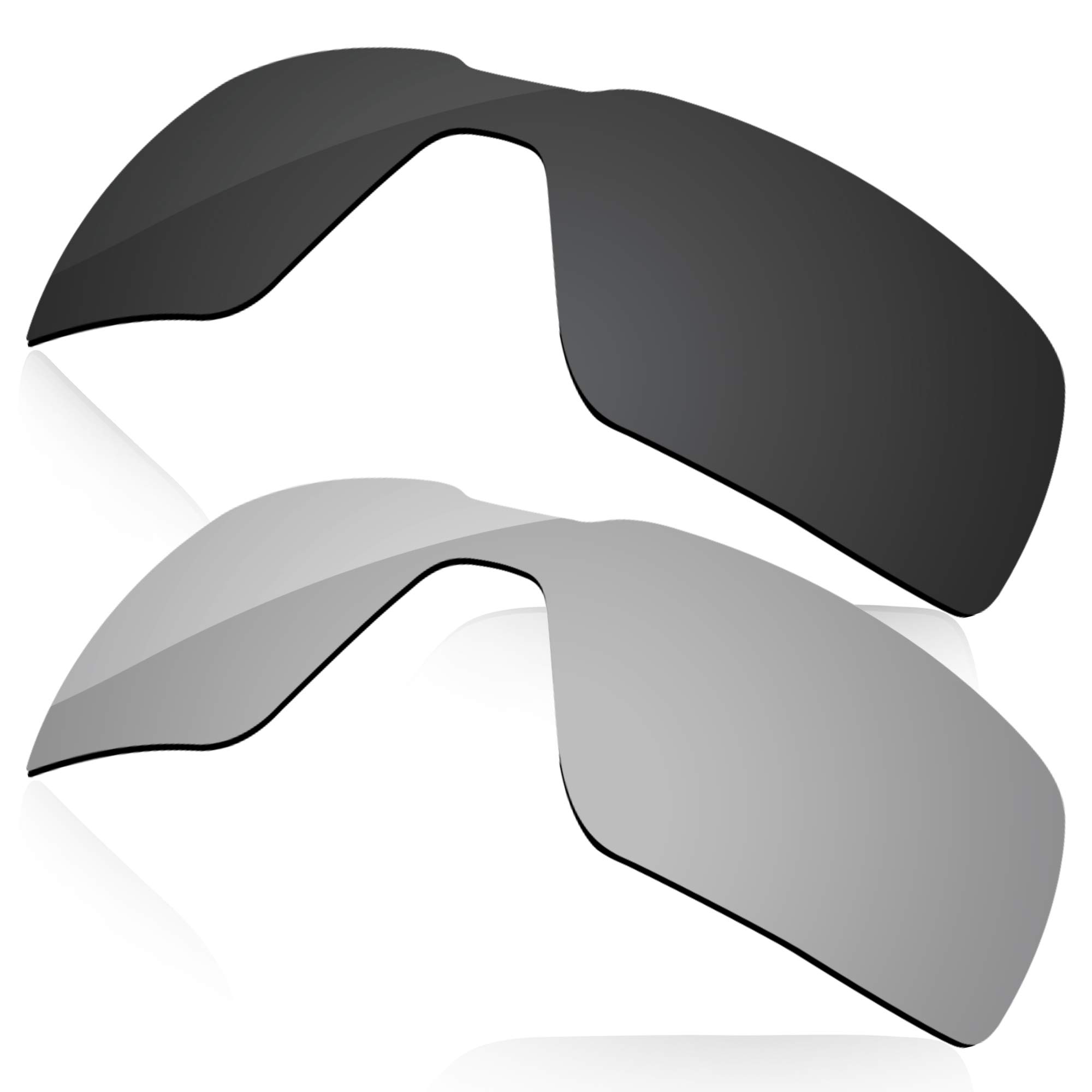 Lenzreborn Men's Dark Black + Silver Grey Polarized Lens Replacet For Oakley Probation Oo4041 Sunglass - Dark Black+Silver Grey
