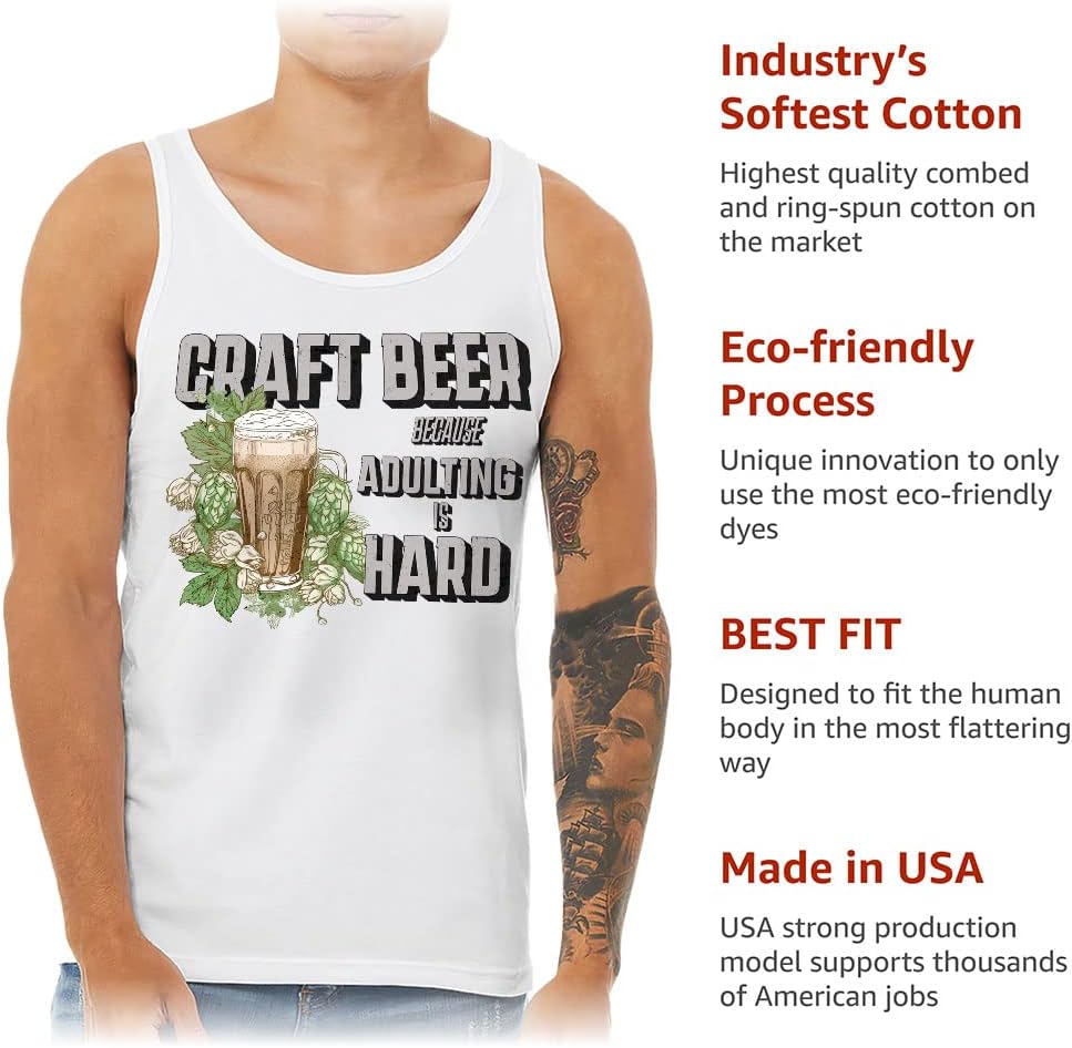 Craft Beer Tank - Colorful Workout Tank - Graphic Jersey Tank