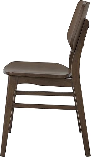 Miniatura 10 de Alaterre Furniture Calais - Juego de 2 sillas de comedor modernas de mediados de siglo, juego de sillas de madera maciza con diseño minimalista,