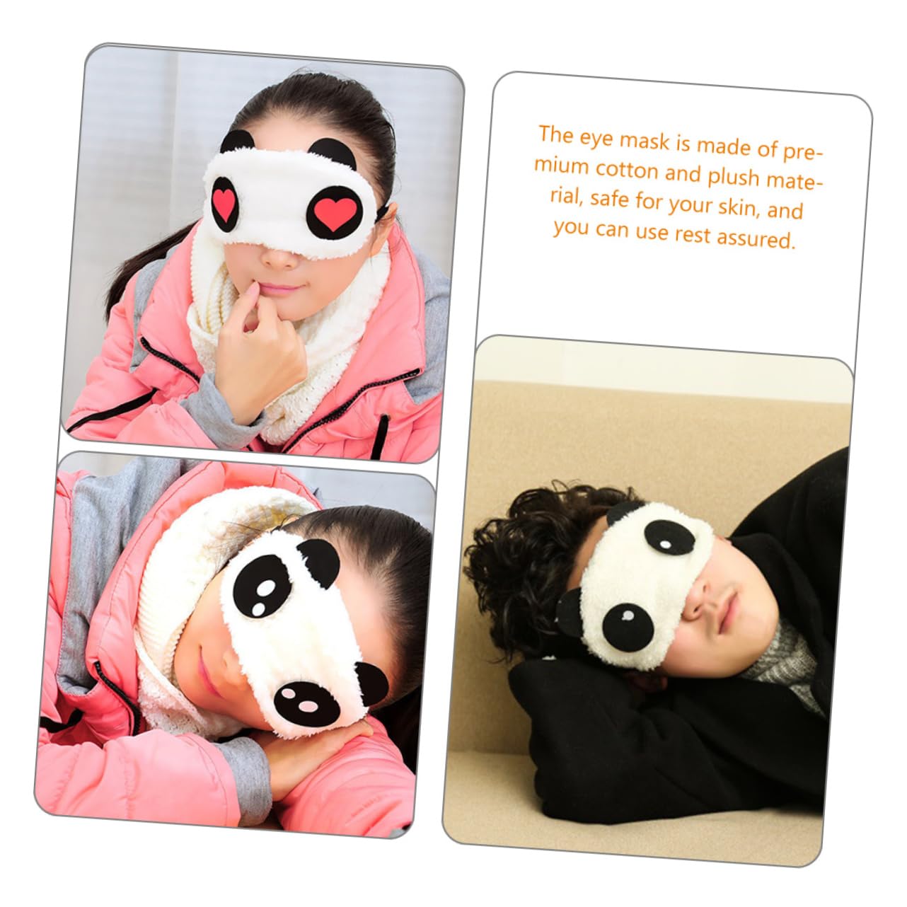 Healeved 30stücke Panda Schlafmaske Für Junge Mädchen Teiliges Mit Lustigen Cartoon-designs Verstellbar Weich Und Bequem Für Reisen Hause Augenbinde Für Süße Träume