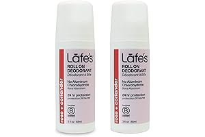 Natural Deodorant, Aluminum-Free Rose & Coriander, 6 Ounce (2 Pack)