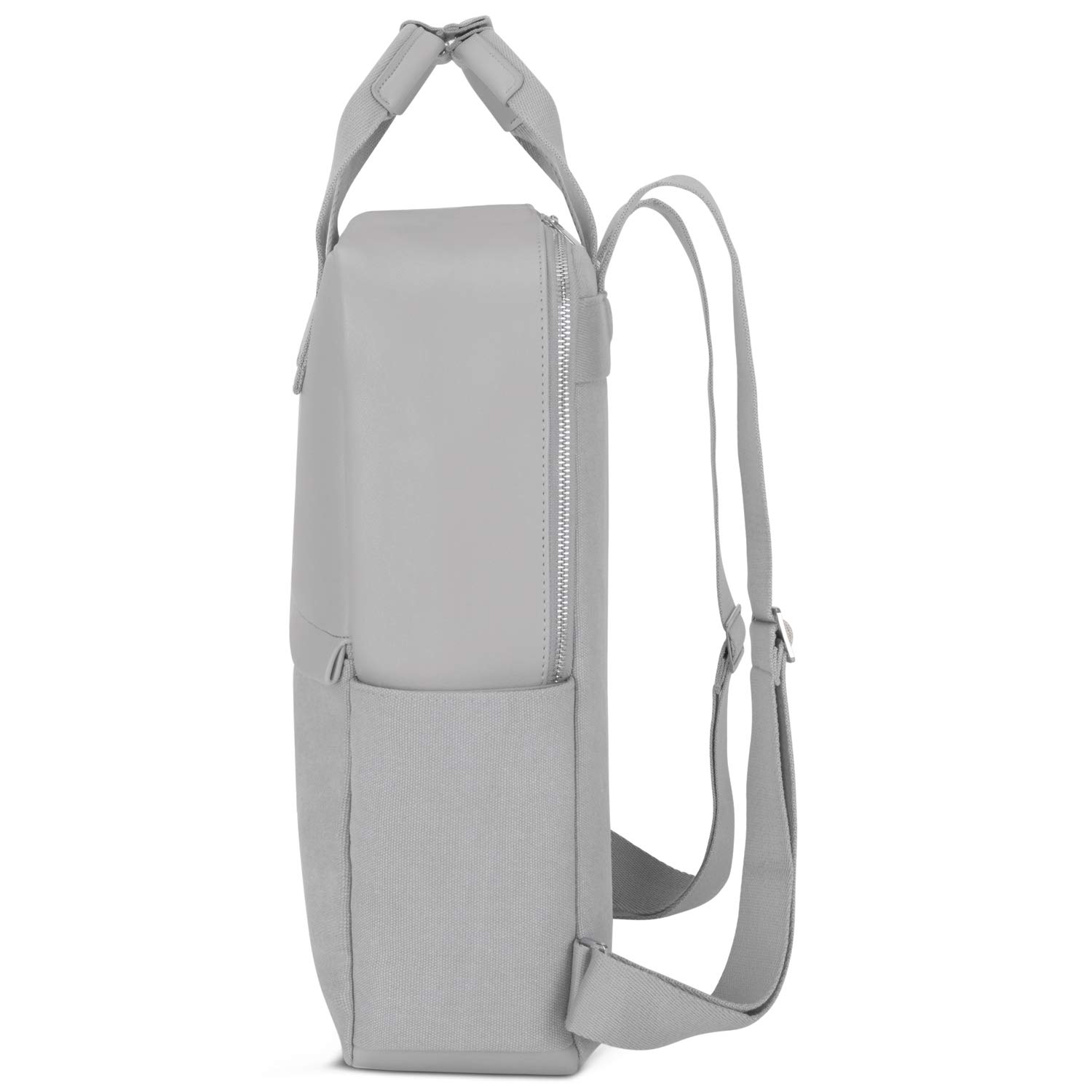 Plecak damski – Expatrié Mila Daypack z bawełny Canvas i wegańskiej skóry – plecak dzienny, mały plecak na czas wolny i biznesowy – torba o pojemności 12 litrów z kieszenią na laptopa o przekątnej