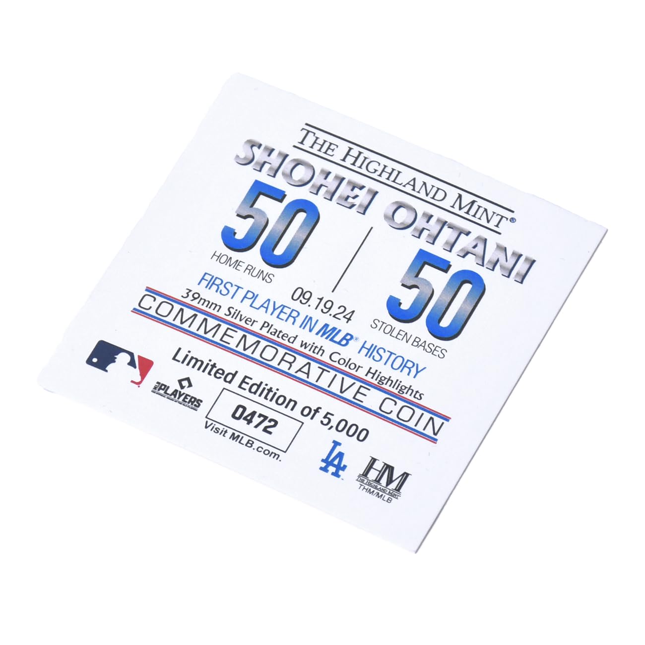 Amazon | [5000枚限定]大谷翔平 50-50 50本塁打 50盗塁 達成記念