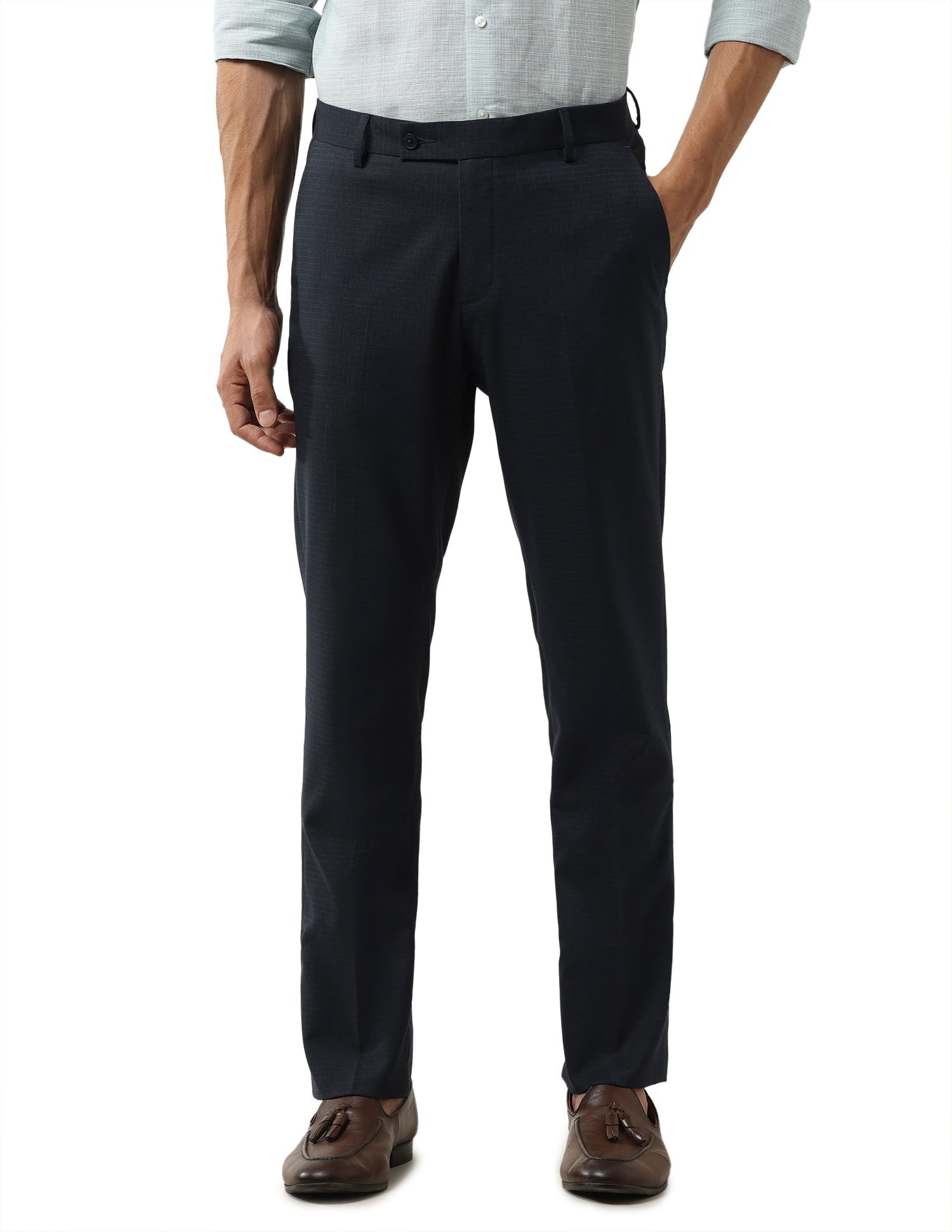 Men's Checked Tapered Fit Trousers