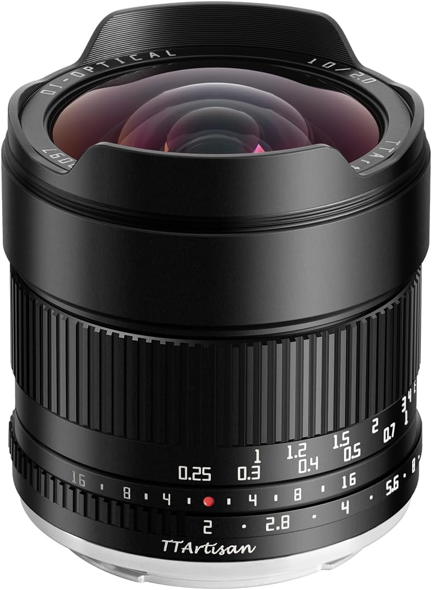 TTArtisan APS-C 10mm F2 for E Mount Ultra-Wide Angle Lenses Manual Focus Camera Lens Compatible with Mirrorless Camera (E Mount)