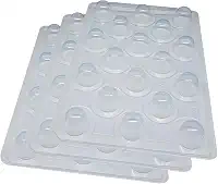 Kit 3 Formas Silicone Mini Trufa 3 Partes BWB SP 813 30g 18 Cavidades