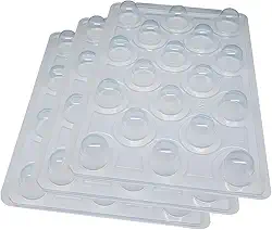 Kit 3 Formas Silicone Mini Trufa 3 Partes BWB SP 813 30g 18 Cavidades