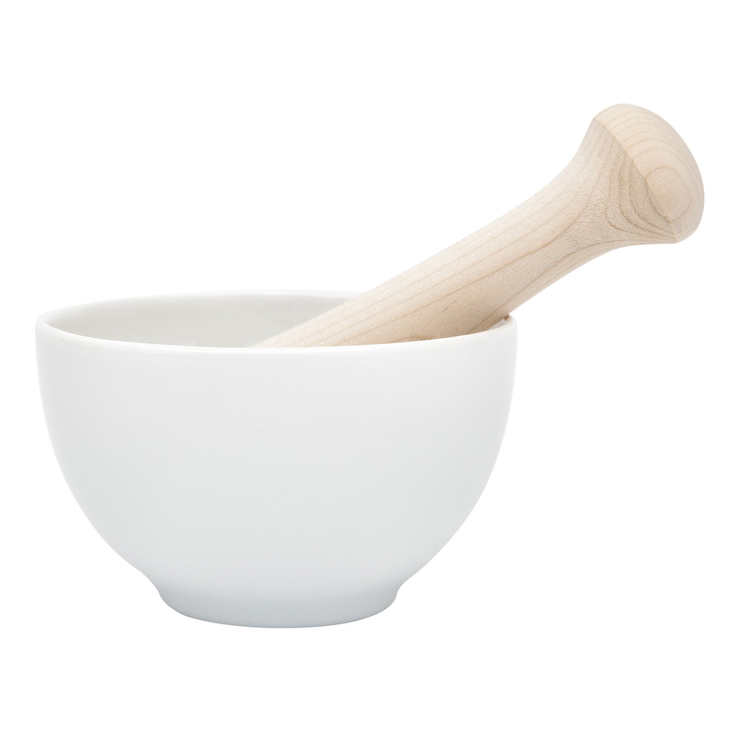 KAI Select Mortier Japonais avec Pilon en Hêtre - bol en porcelaine dimensions 10,2 x 6,2 cm