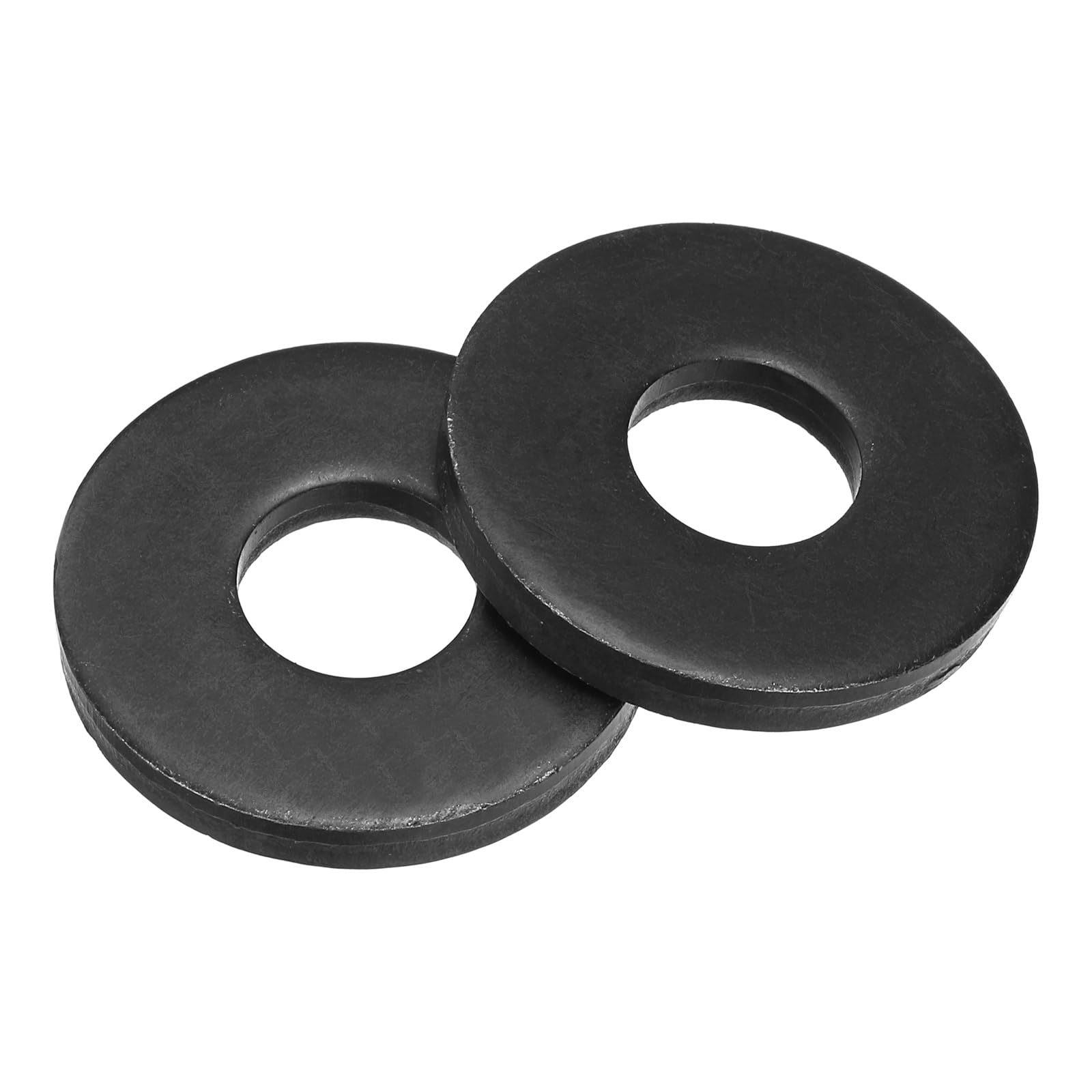 sourcing map 20Pcs M12 Fender Washer, Carbon Steel Flat Washer 32mm OD, 4mm Thickness, Metal Gasket for Screws and Bolts, Black Oxide