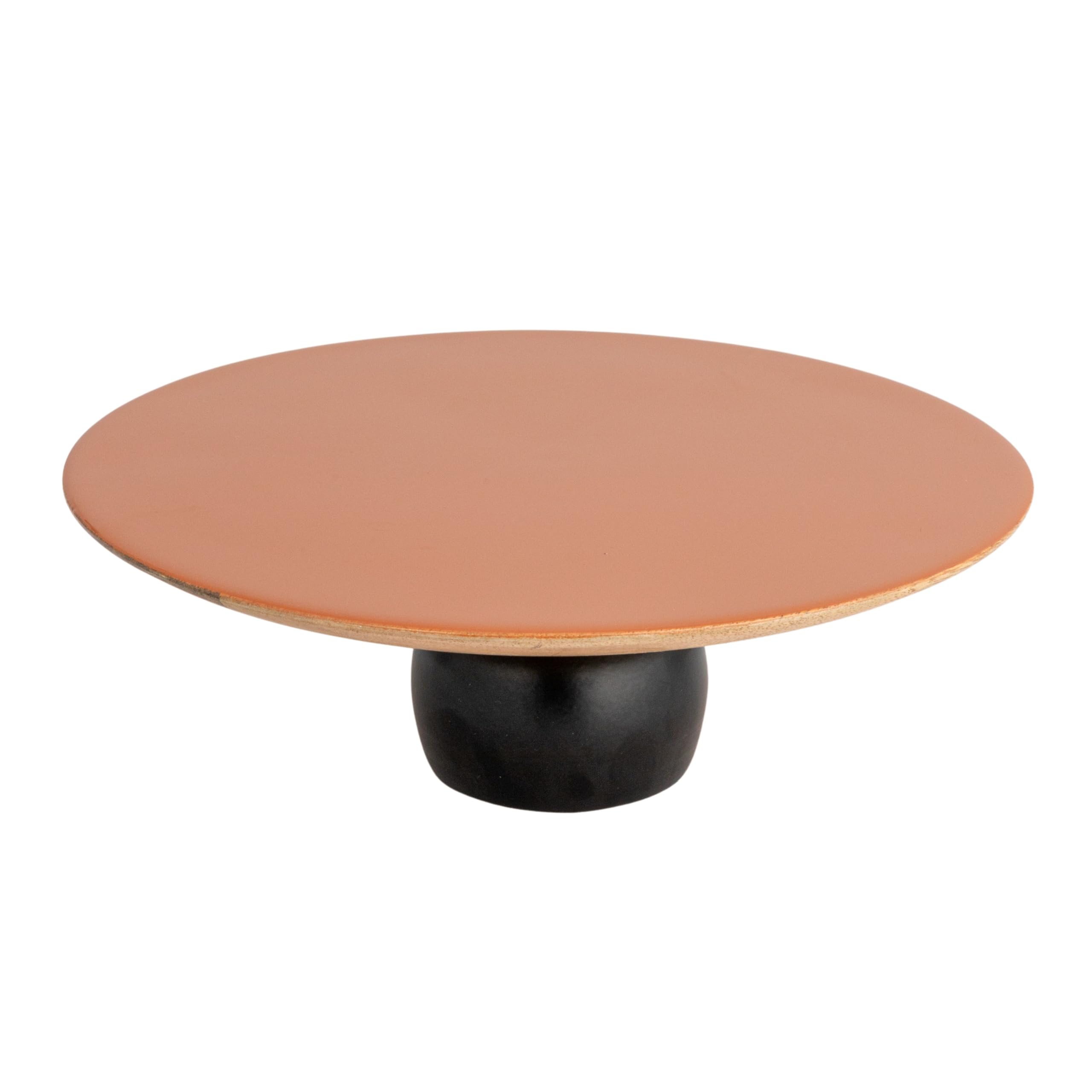 Pedestal de cocina Bloomingville de madera esmaltada mediano marrón negro