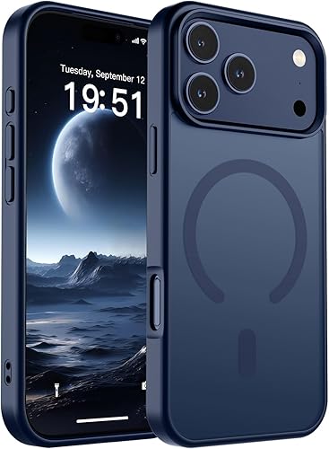 Miniatura 333 de SUPFINE - Funda magnética para iPhone 14 Pro Max (compatible con MagSafe), (protección contra caídas de grado militar de 10 pies), delgada, Negro