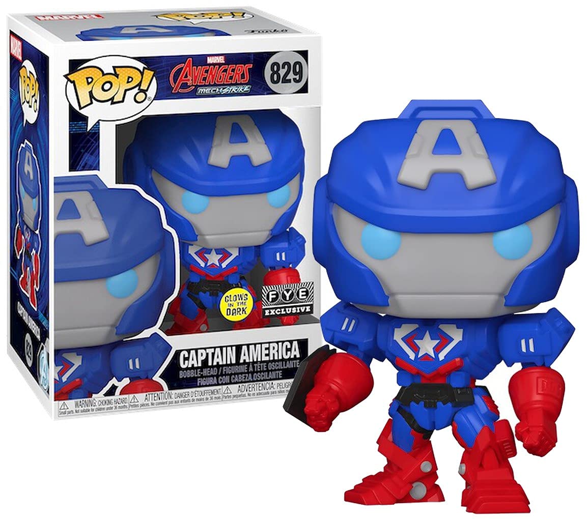 Amazon.com: Funko Pop Marvel Avengers Mech Strike #829 - Captain