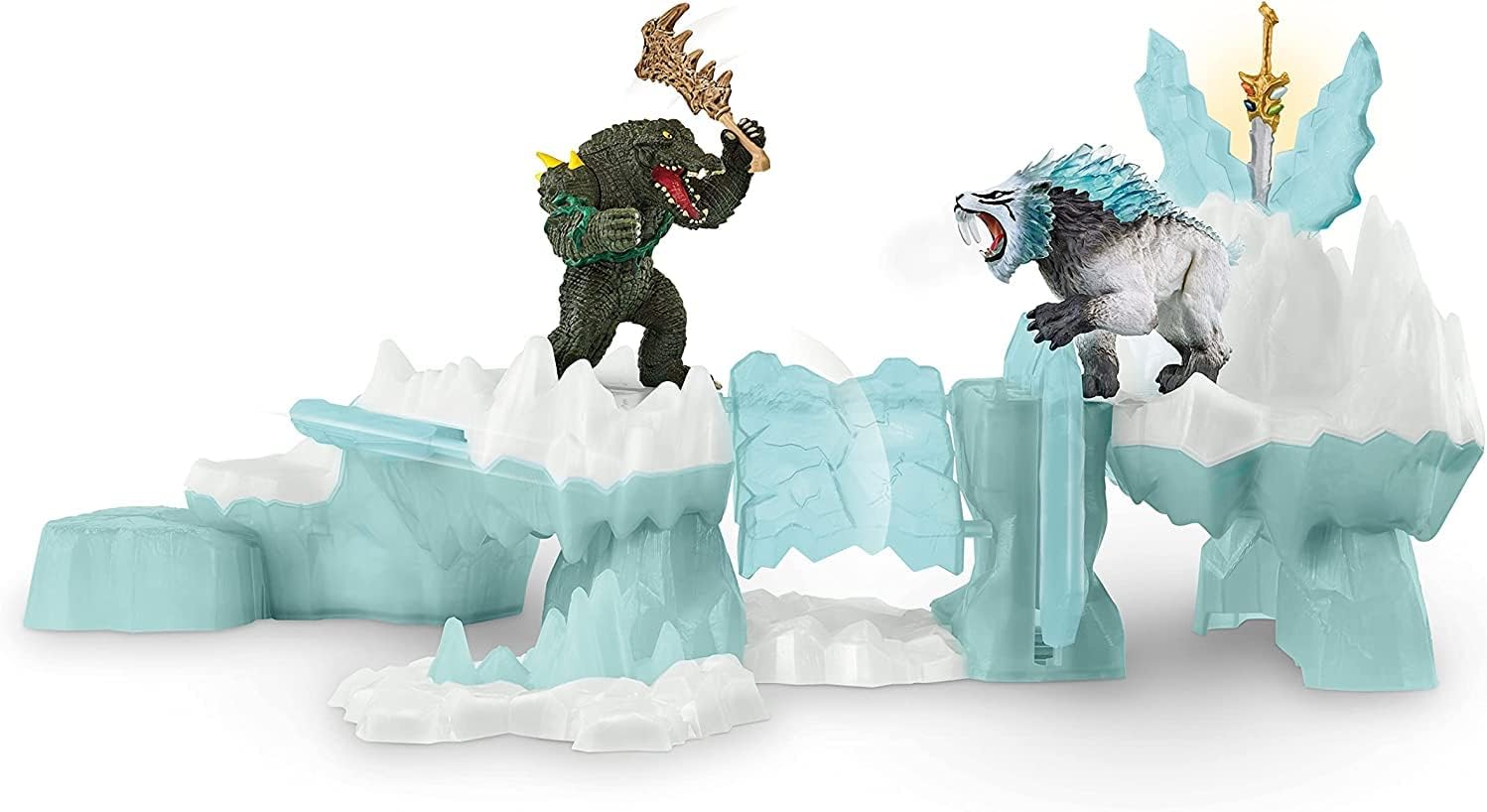 Schleich – Attaque De La Forteresse De Glace – Eldrador Creatures – Jeu De Figurines Avec Pièges, Tigre Et Crocodile