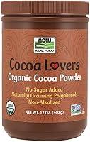 NOW Foods Organic Unsweetened Cocoa Powder 12 oz - Certified Organic, Pure, Polyphenol-Rich for Guilt-Free Baking & Hot Chocolate