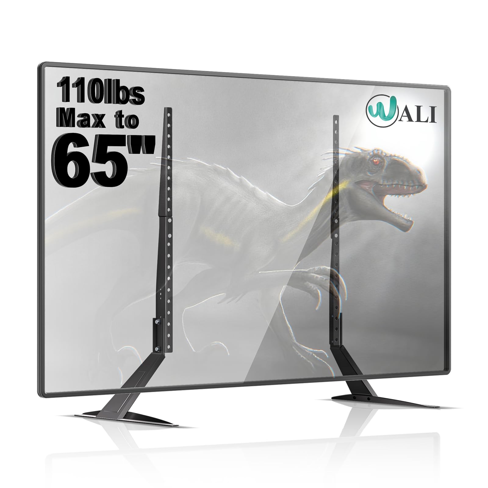 WALI Universal TV Stand, TV Legs for 22 to 65 Inch Flat Screen TVs, Height Adjustable TV Stands Mount, Table Top TVs Sta