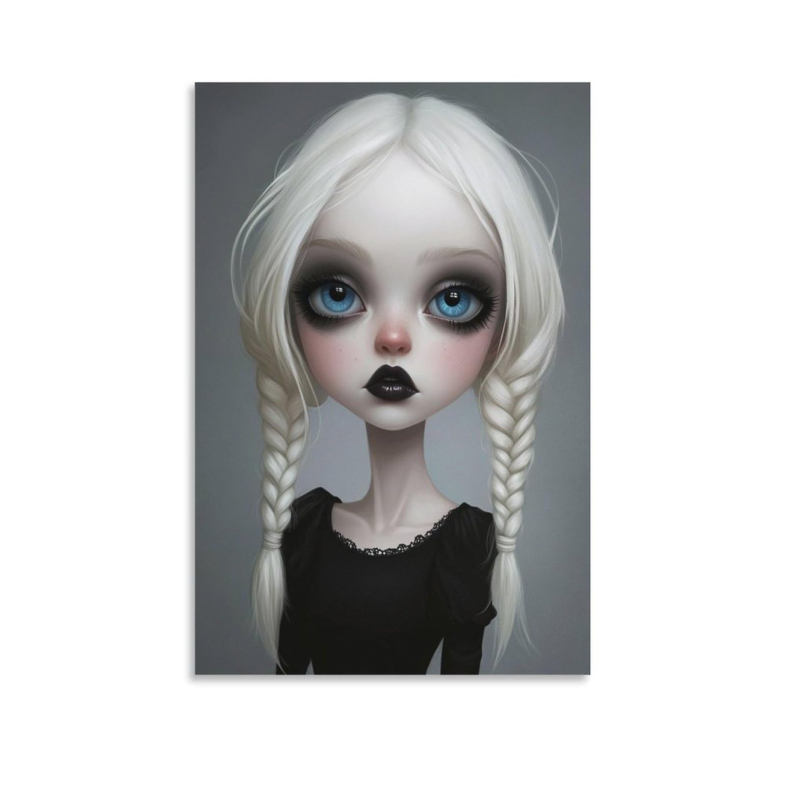 RIAVBAODG Blonde Woman Poster Artwork Gothic Giclee Canvas Prints Modern Wall Art Picture Wall Hanging for Living Room Bedroom Home Decorations 20x30inch(50x75cm)