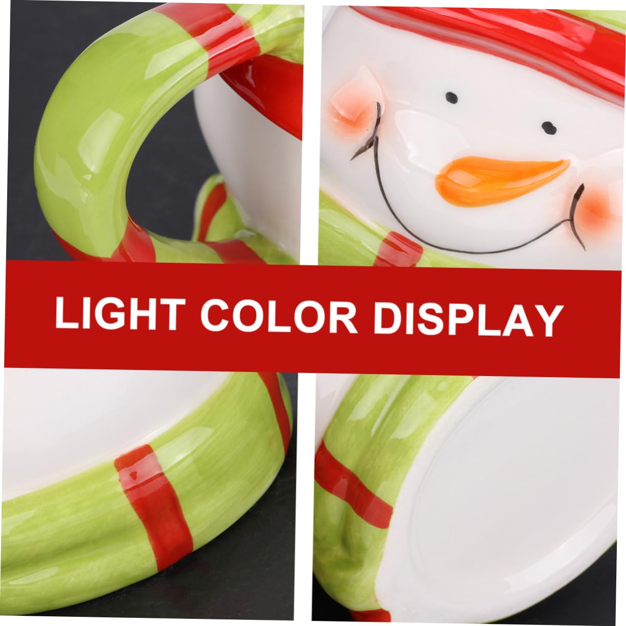 Weihnachtlicher Schneemann Keramikbecher Bunte Frühstückstasse Milchgeeignete Kaffeetasse für Büro Zuhause Geschenkidee Weihnachten