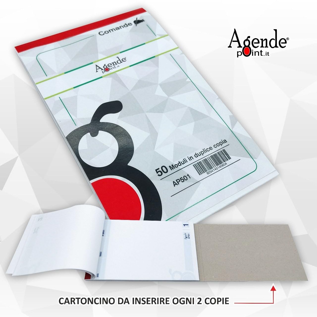 Agendepoint.it Blocchi Comande Maxi A 2 Copie Autoricalcanti Da 50 Moduli Per Bloccchetto 16,5x10,5