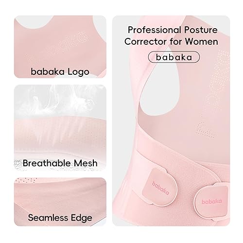 Miniatura 7 de babaka Corrector de postura para mujer, soporte de espalda ajustable invisible y ligero para aliviar el dolor de espalda superior e inferior,