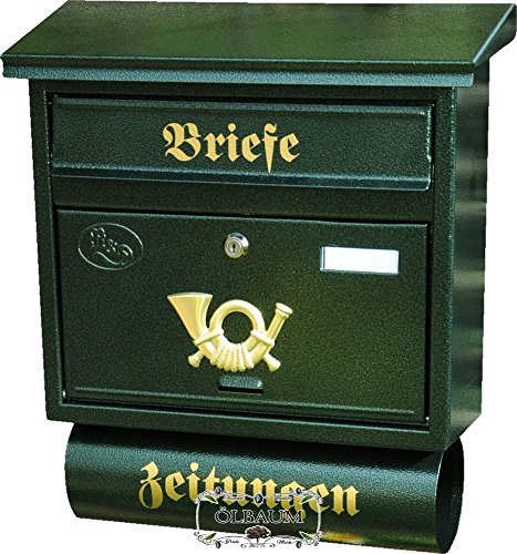 BTV Briefkasten, Premium-Qualität aus Stahl, verzinkt, pulverbeschichtet F...