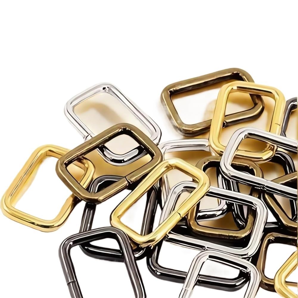 Hebilla Deslizante Hebilla de anillo rectangular metal 10-38 mm, 20 unidades, for cinturón, mochila, correa, bolso, accesorios bricolaje Para CinturóN