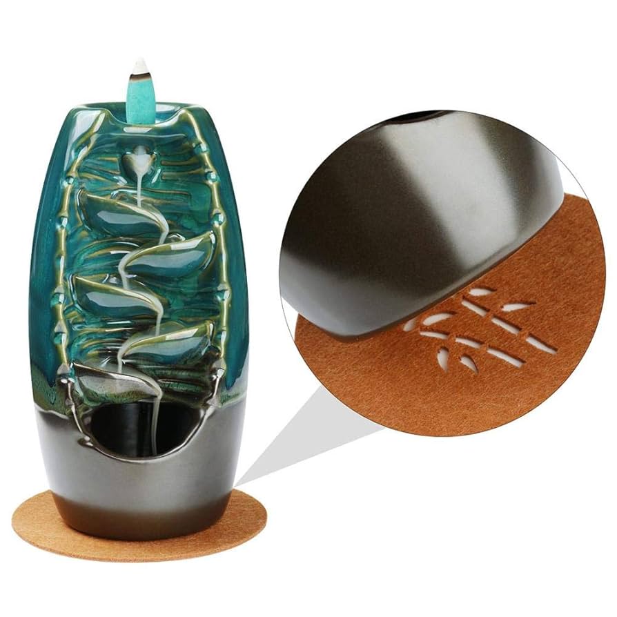 Amazon | お試しお香120枚付き 仏壇用香炉 滝香炉 倒流香炉 流川