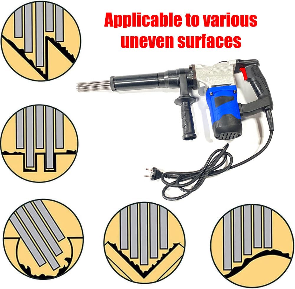 Desincrustador de Agujas eléctrico portátil de 1100 W, Herramienta para Eliminar óxido, Pistola desoxidante de Agujas eléctrica, para Eliminar óxido, escoria de Soldadura y Pintura,110V