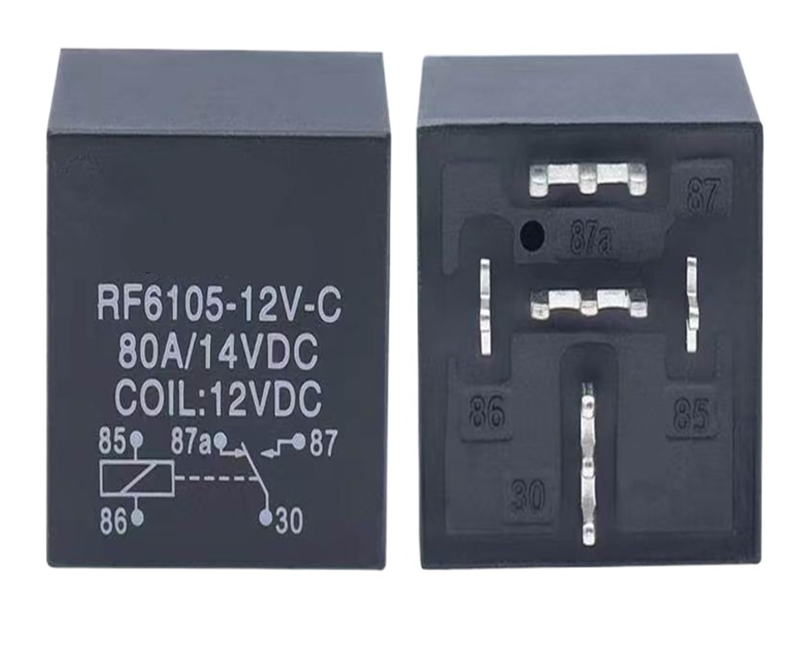 Relé RF6105-12V-C conmutado de 80A y 5 pines para alta potencia