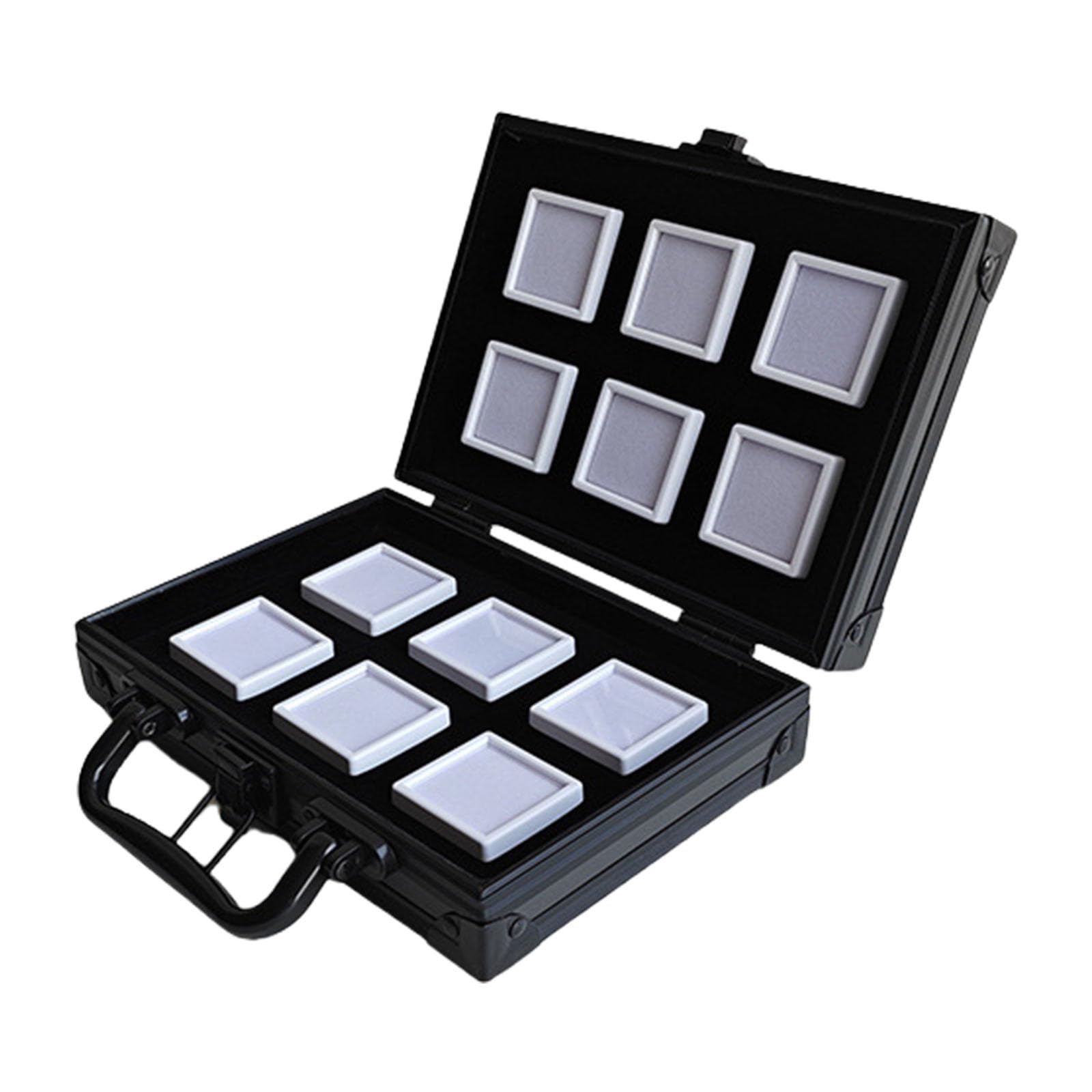 Msioytog Friendly Sturdy Aluminum Alloy Jewelry Holder with Designs for Secure Storage of Valuables on the Way Portable Gemstones Organizers